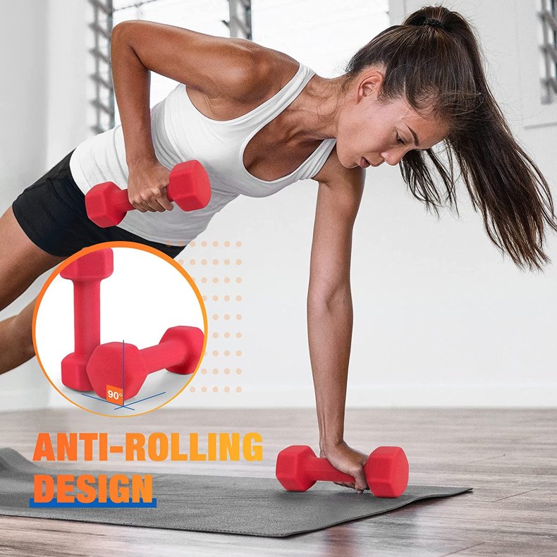 Portzon Set Neoprene Dumbbell Hand Weights