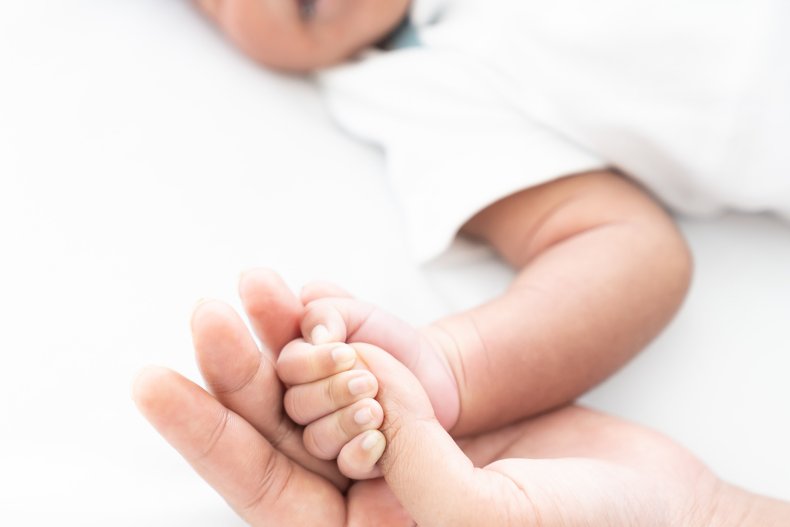 A baby in hospital