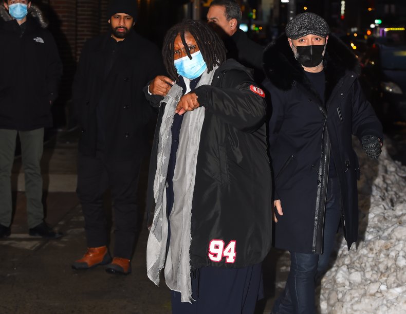 Whoopi Goldberg arrives to "The Late Show