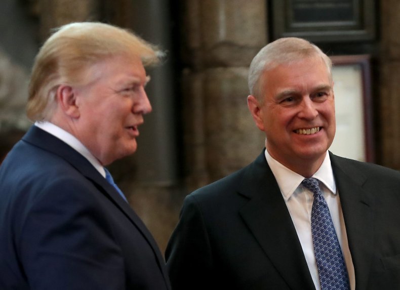 Prince Andrew Meets Donald Trump During Visit