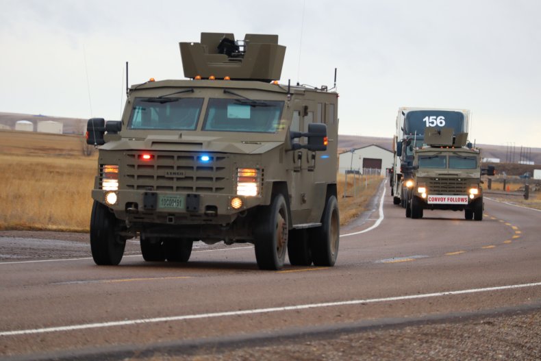 Convoy near Malmstrom Air Force Base.