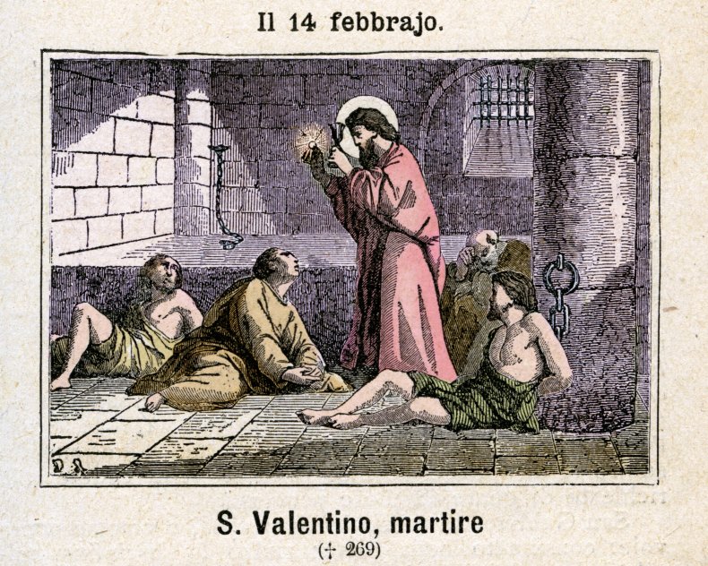 A depiction of St. Valentine.