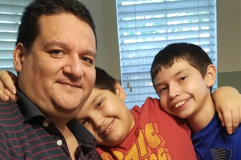 David Garza with his sons