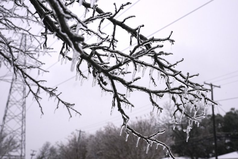 Icy conditions in Texas