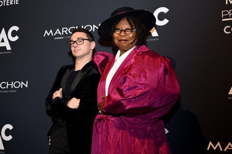 Christian Siriano (L) and Whoopi Goldberg attend 