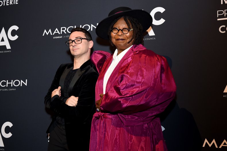 Christian Siriano (L) and Whoopi Goldberg attend