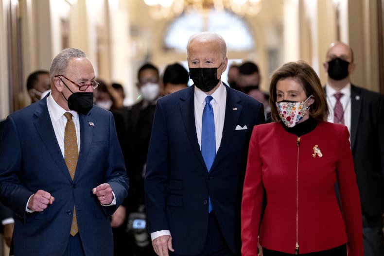 Schumer, Biden and Pelosi at the Capitol