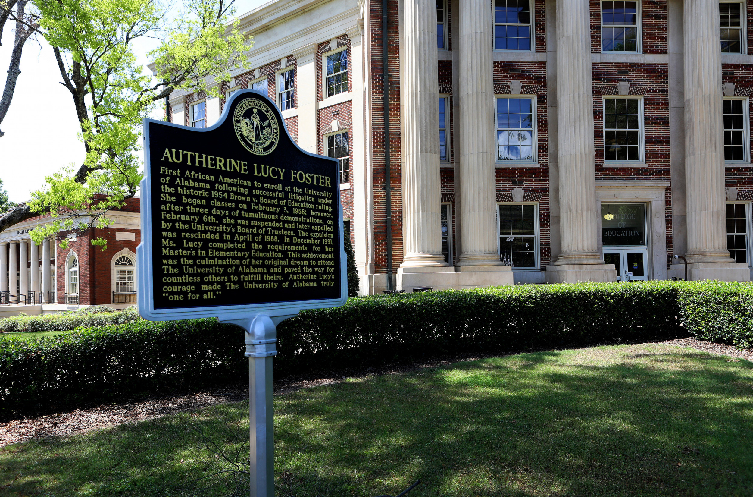 Alabama Puts First Black Student's Name on Building Alongside Ex-KKK Leader