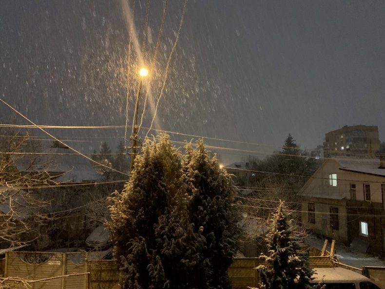  Rivne, Ukraine Night Snow