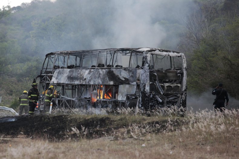 fire, Mexico, Guadalajara, cartel