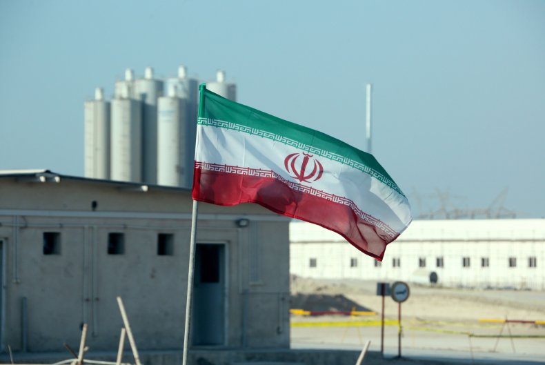 Iran, flag, Bushehr, nuclear, site