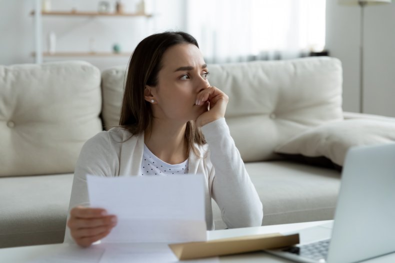 Woman Worried About Bill