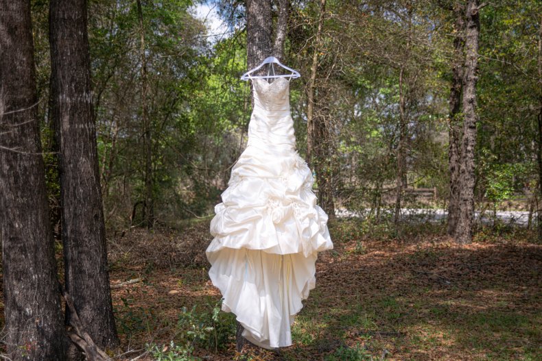 File photo of a wedding dress. 
