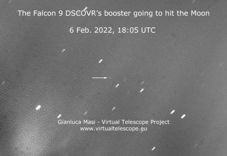 SpaceX Falcon 9 rocket segment in space