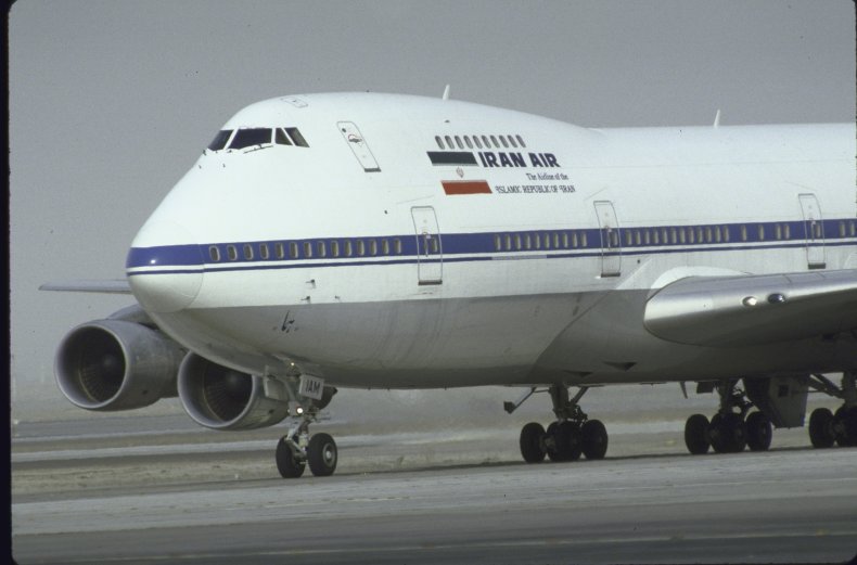 A Boeing 747 Iran Air plane. 