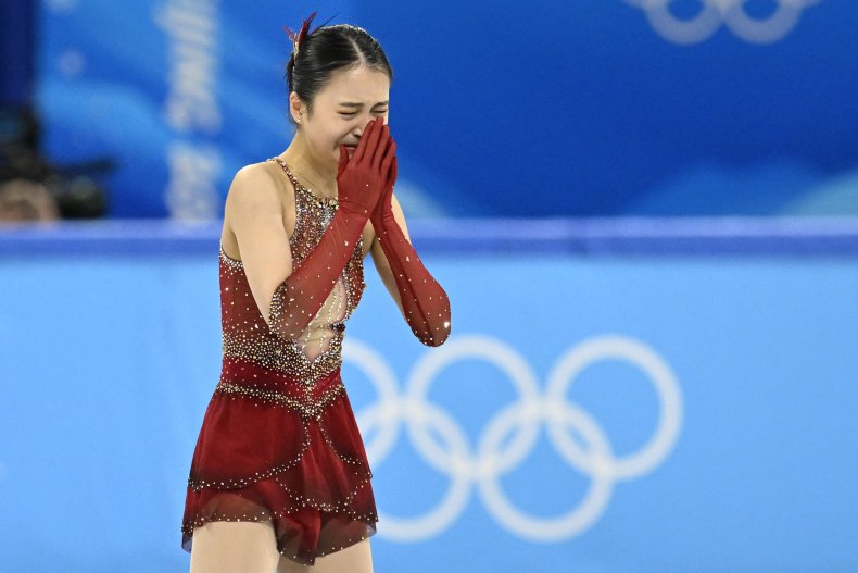 Zhu Yi Reacts After Olympic Performance
