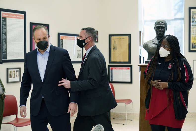 Doug Emhoff Kamala Harris Bomb Threat School