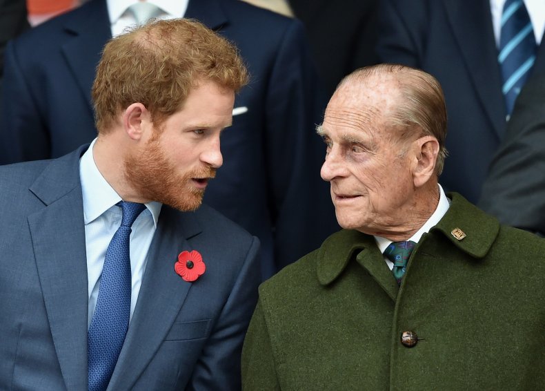 Prince Harry, Prince Philip Watch Rugby
