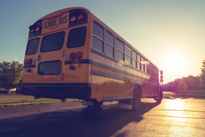 school bus, street