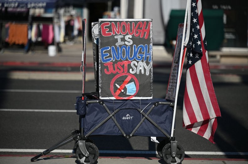 A protest against COVID mandates