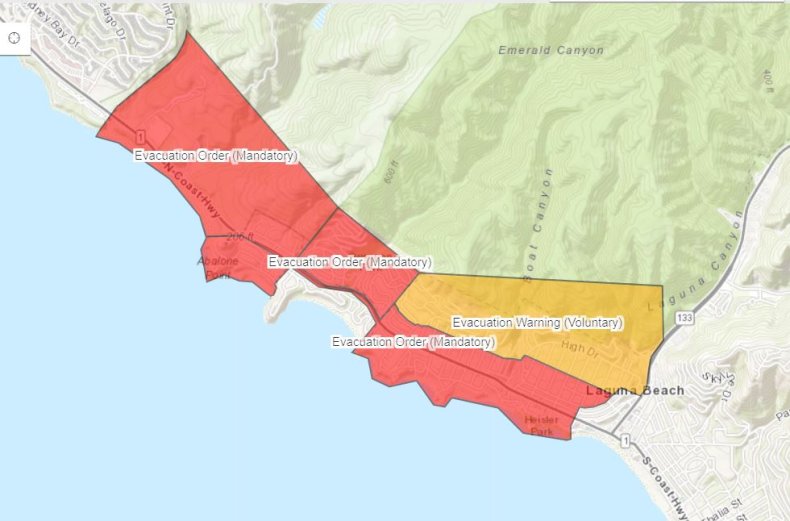 Laguna Beach fire evacuations