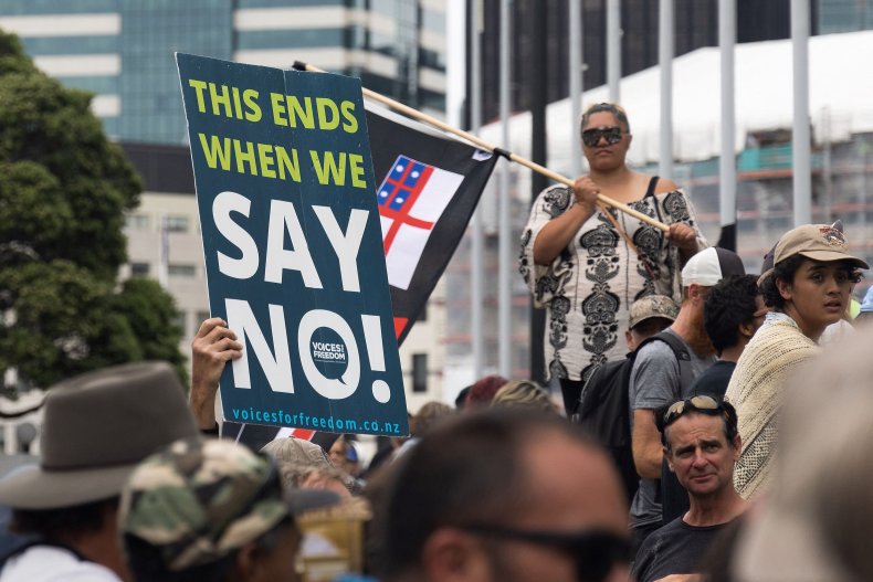 pandemic new zealand protest restrictions
