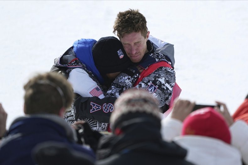 An emotional Shaun White at the Olympics