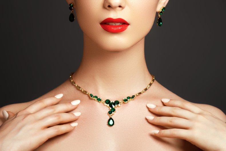 Woman wearing jewelry