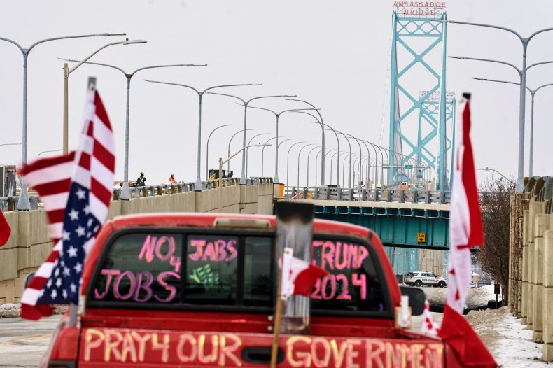 U.S. Donation Fundraiser Trucker Protesters Trudeau