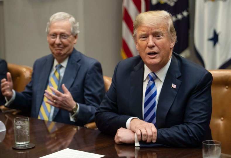 Mitch McConnell and Donald Trump