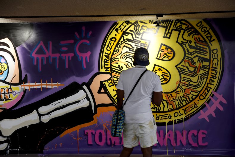 A mural is painted on a wall