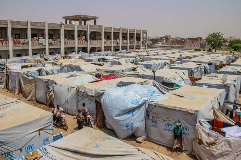 Camp in Aden, Yemen