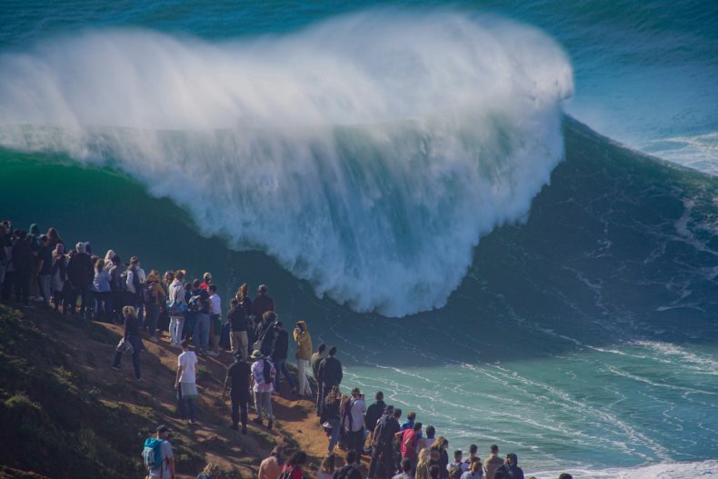 Wave in Nazaré, Portugal