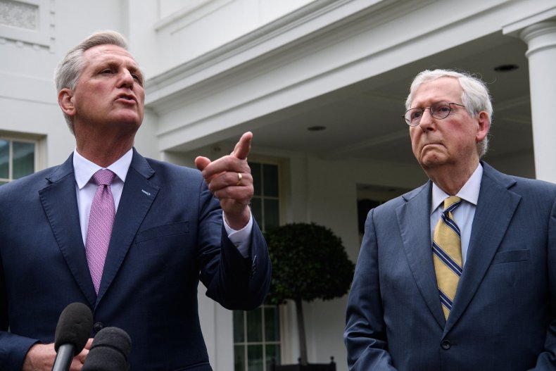 Mitch McConnell Listens to Kevin McCarthy