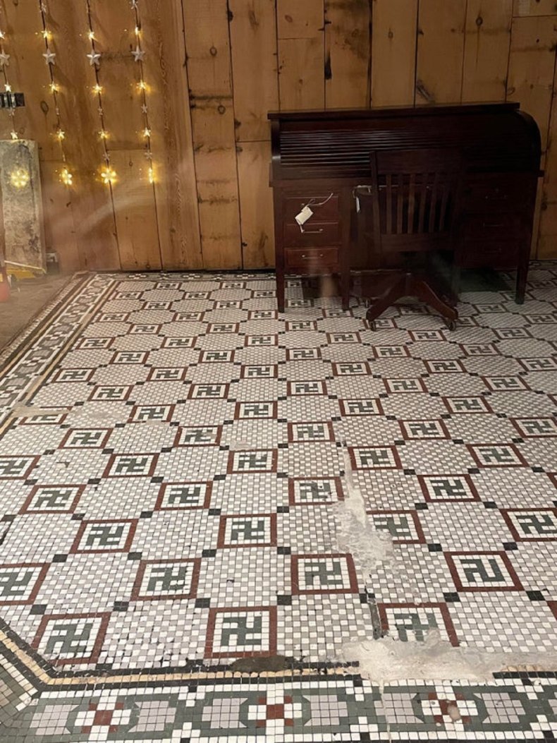 Photo of the swastika floor, Indiana. 