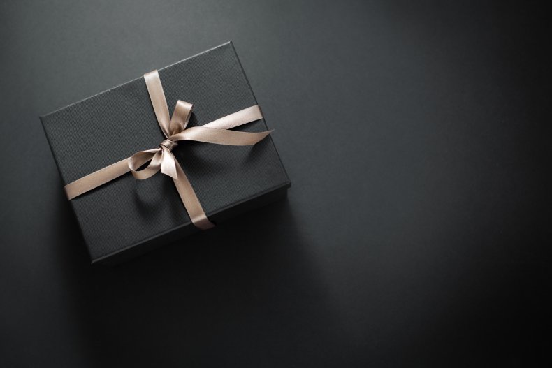 Gift wrapped with bow