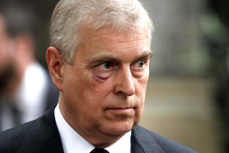 Prince Andrew Attends Lady Mountbatten Funeral