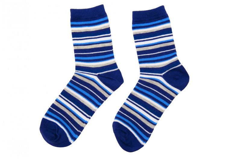 Striped blue socks
