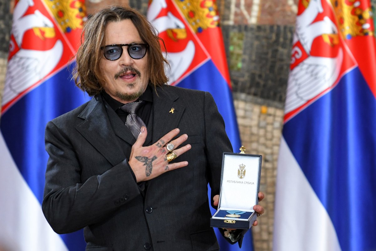 Johnny Depp receives Serbian gold medal