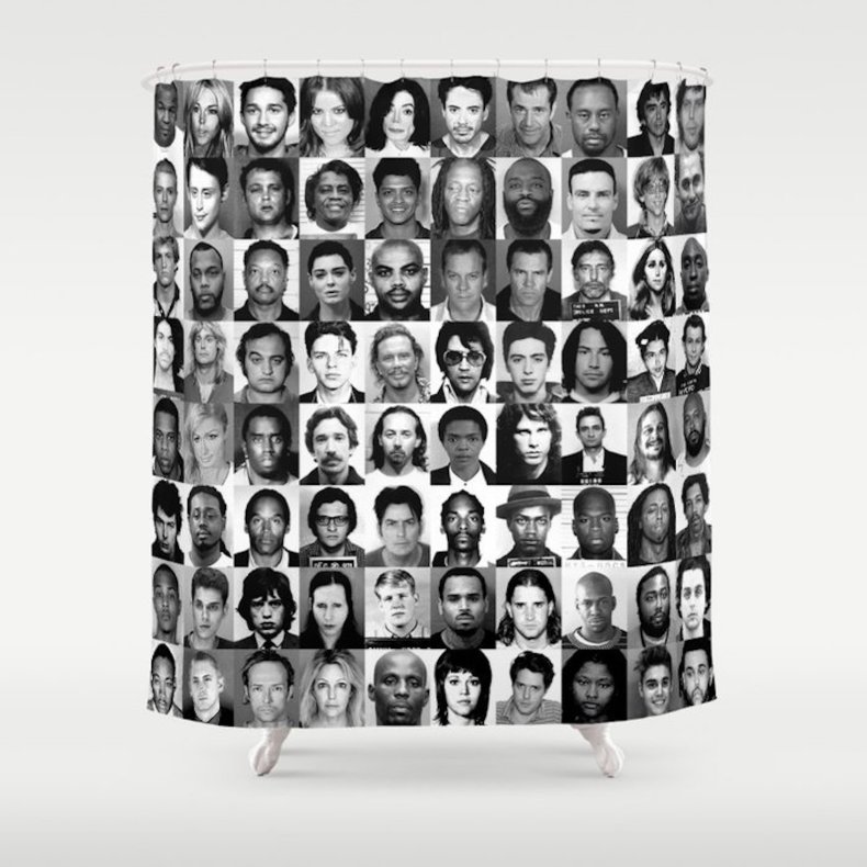 Celebrity Mugshot Shower Curtain 