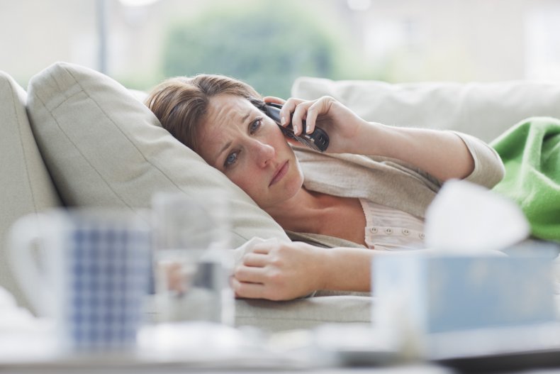 Woman Calling Sick