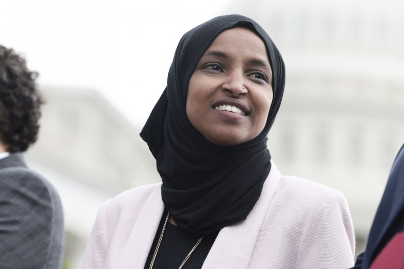 Ilhan Omar Attends a News Conference