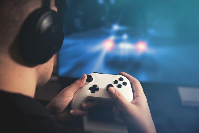 Man holding controller