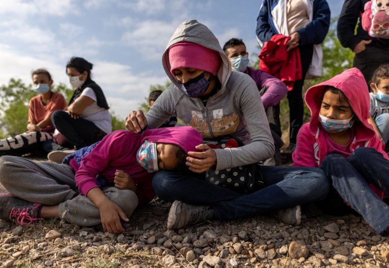 Migrants Cross Into Texas From Mexico