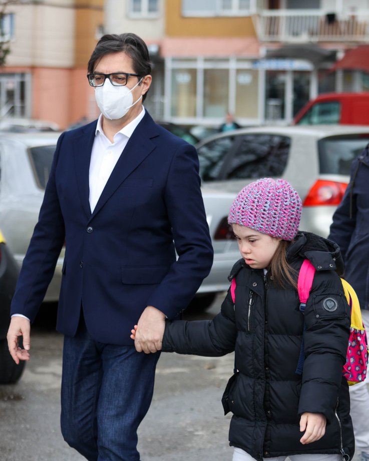 North Macedonia President Walks Bullied Student With Down
Syndrome to Class 2 Embla Ademi and President