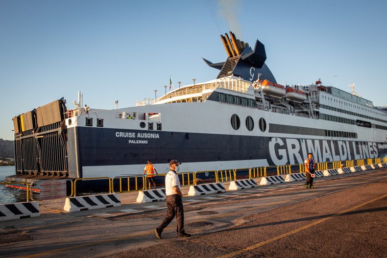Tourists ferry from Olbia to Livorno
