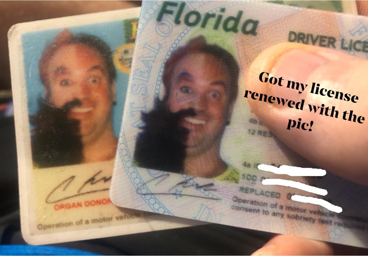 Florida Man Only Shaves Half of 'Giant Beard' for Wild Driver's