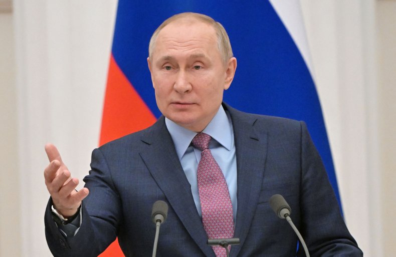 Vladimir Putin at Moscow press conference Fenruary