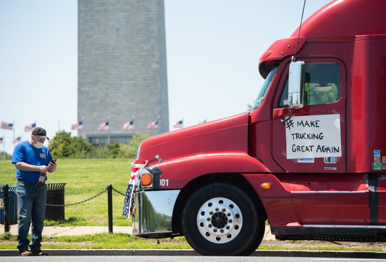 American Trucker Protest Ashli Babbit COVID-19 Trump