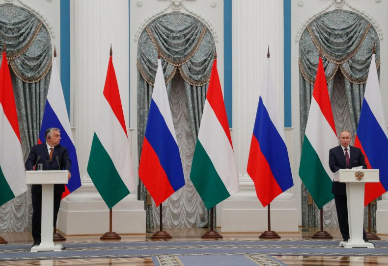 Viktor Orban with Vladimir Putin in Moscow